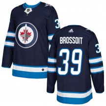 Youth Adidas Winnipeg Jets Laurent Brossoit Navy Home Jersey - Authentic
