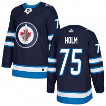 Youth Adidas Winnipeg Jets Arvid Holm Navy Home Jersey - Authentic