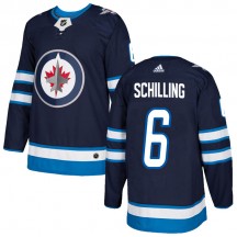 Youth Adidas Winnipeg Jets Cameron Schilling Navy Home Jersey - Authentic