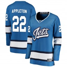 Women's Fanatics Branded Winnipeg Jets Mason Appleton Blue Alternate Jersey - Breakaway