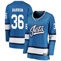 Women's Fanatics Branded Winnipeg Jets Morgan Barron Blue Alternate Jersey - Breakaway