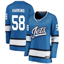 Women's Fanatics Branded Winnipeg Jets Jansen Harkins Blue Alternate Jersey - Breakaway