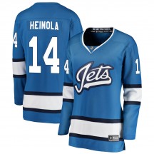 Women's Fanatics Branded Winnipeg Jets Ville Heinola Blue Alternate Jersey - Breakaway