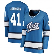 Women's Fanatics Branded Winnipeg Jets Luke Johnson Blue Alternate Jersey - Breakaway