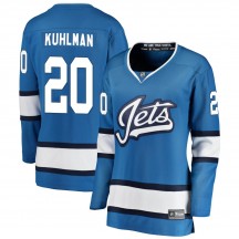 Women's Fanatics Branded Winnipeg Jets Karson Kuhlman Blue Alternate Jersey - Breakaway