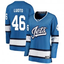 Women's Fanatics Branded Winnipeg Jets Joona Luoto Blue Alternate Jersey - Breakaway