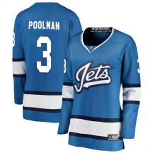 Women's Fanatics Branded Winnipeg Jets Tucker Poolman Blue Alternate Jersey - Breakaway