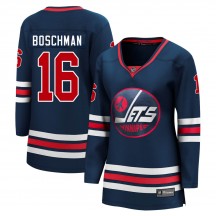 Women's Fanatics Branded Winnipeg Jets Laurie Boschman Navy 2021/22 Alternate Breakaway Player Jersey - Premier