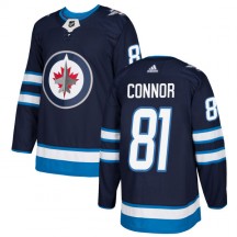 Men's Adidas Winnipeg Jets Kyle Connor Navy Jersey - Authentic