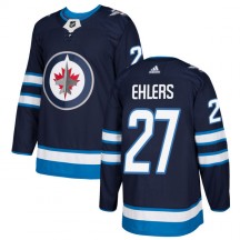 Men's Adidas Winnipeg Jets Nikolaj Ehlers Navy Jersey - Authentic