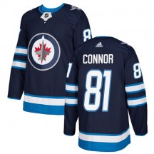 Youth Adidas Winnipeg Jets Kyle Connor Navy Blue Home Jersey - Authentic