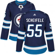 Women's Adidas Winnipeg Jets Mark Scheifele Navy Blue Home Jersey - Authentic
