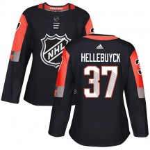 Women's Adidas Winnipeg Jets Connor Hellebuyck Black 2018 All-Star Central Division Jersey - Authentic