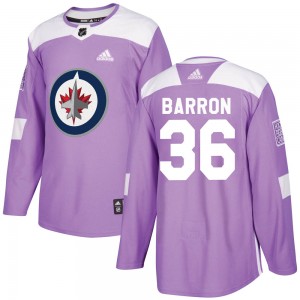 Men's Adidas Winnipeg Jets Morgan Barron Purple Fights Cancer Practice Jersey - Authentic