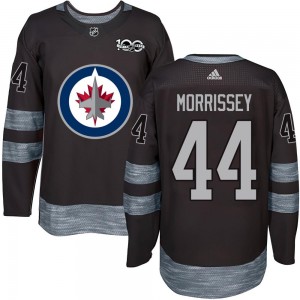 Men's Winnipeg Jets Josh Morrissey Black 1917-2017 100th Anniversary Jersey - Authentic