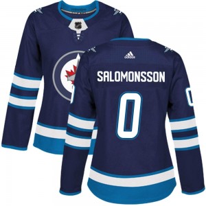 Women's Adidas Winnipeg Jets Elias Salomonsson Navy Home Jersey - Authentic