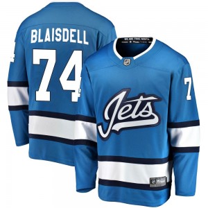 Men's Fanatics Branded Winnipeg Jets Harrison Blaisdell Blue Alternate Jersey - Breakaway