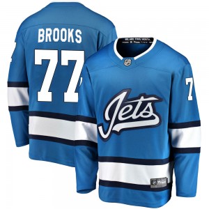 Men's Fanatics Branded Winnipeg Jets Adam Brooks Blue Alternate Jersey - Breakaway