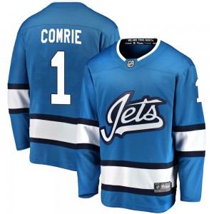Men's Fanatics Branded Winnipeg Jets Eric Comrie Blue Alternate Jersey - Breakaway