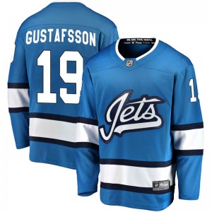 Men's Fanatics Branded Winnipeg Jets David Gustafsson Blue Alternate Jersey - Breakaway