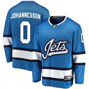 Men's Fanatics Branded Winnipeg Jets Anton Johannesson Blue Alternate Jersey - Breakaway