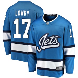 Men's Fanatics Branded Winnipeg Jets Adam Lowry Blue Alternate Jersey - Breakaway