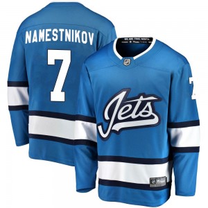 Men's Fanatics Branded Winnipeg Jets Vladislav Namestnikov Blue Alternate Jersey - Breakaway