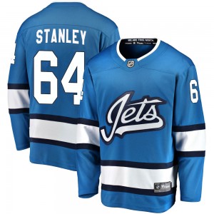 Men's Fanatics Branded Winnipeg Jets Logan Stanley Blue Alternate Jersey - Breakaway