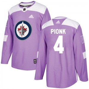 Youth Adidas Winnipeg Jets Neal Pionk Purple Fights Cancer Practice Jersey - Authentic