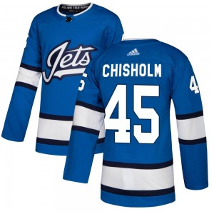 Men's Adidas Winnipeg Jets Declan Chisholm Blue Alternate Jersey - Authentic