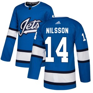 Men's Adidas Winnipeg Jets Ulf Nilsson Blue Alternate Jersey - Authentic