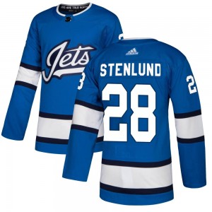 Men's Adidas Winnipeg Jets Kevin Stenlund Blue Alternate Jersey - Authentic