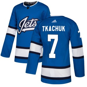 Men's Adidas Winnipeg Jets Keith Tkachuk Blue Alternate Jersey - Authentic