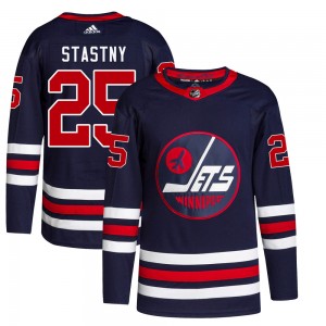 Youth Adidas Winnipeg Jets Paul Stastny Navy 2021/22 Alternate Primegreen Pro Jersey - Authentic