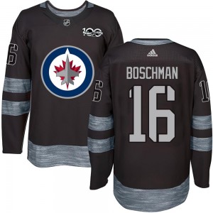Youth Winnipeg Jets Laurie Boschman Black 1917-2017 100th Anniversary Jersey - Authentic