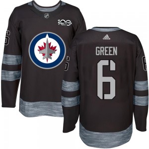 Youth Winnipeg Jets Ted Green Green Black 1917-2017 100th Anniversary Jersey - Authentic