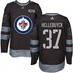 Youth Winnipeg Jets Connor Hellebuyck Black 1917-2017 100th Anniversary Jersey - Authentic