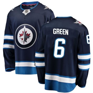 Men's Fanatics Branded Winnipeg Jets Ted Green Blue Home Jersey - Breakaway
