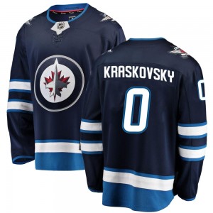 Men's Fanatics Branded Winnipeg Jets Pavel Kraskovsky Blue Home Jersey - Breakaway