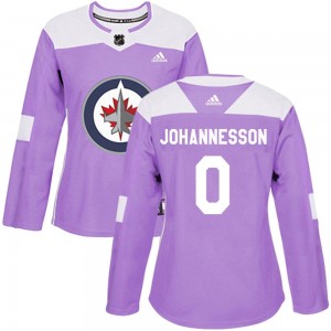 Women's Adidas Winnipeg Jets Anton Johannesson Purple Fights Cancer Practice Jersey - Authentic