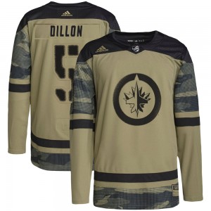 Men's Adidas Winnipeg Jets Brenden Dillon Camo Military Appreciation Practice Jersey - Authentic