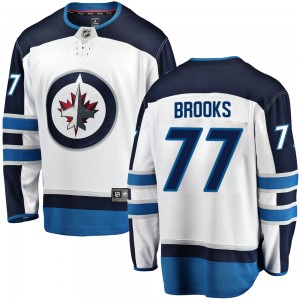 Youth Fanatics Branded Winnipeg Jets Adam Brooks White Away Jersey - Breakaway