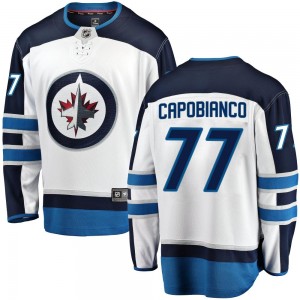 Youth Fanatics Branded Winnipeg Jets Kyle Capobianco White Away Jersey - Breakaway