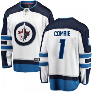 Youth Fanatics Branded Winnipeg Jets Eric Comrie White Away Jersey - Breakaway