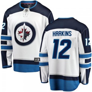 Youth Fanatics Branded Winnipeg Jets Jansen Harkins White Away Jersey - Breakaway