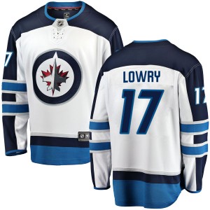 Youth Fanatics Branded Winnipeg Jets Adam Lowry White Away Jersey - Breakaway