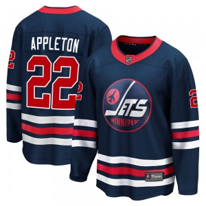 Men's Fanatics Branded Winnipeg Jets Mason Appleton Navy 2021/22 Alternate Breakaway Player Jersey - Premier