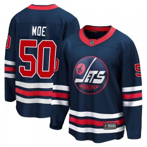 Men's Fanatics Branded Winnipeg Jets Jared Moe Navy 2021/22 Alternate Breakaway Player Jersey - Premier