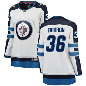 Women's Fanatics Branded Winnipeg Jets Morgan Barron White Away Jersey - Breakaway