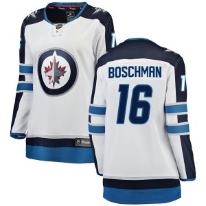 Women's Fanatics Branded Winnipeg Jets Laurie Boschman White Away Jersey - Breakaway